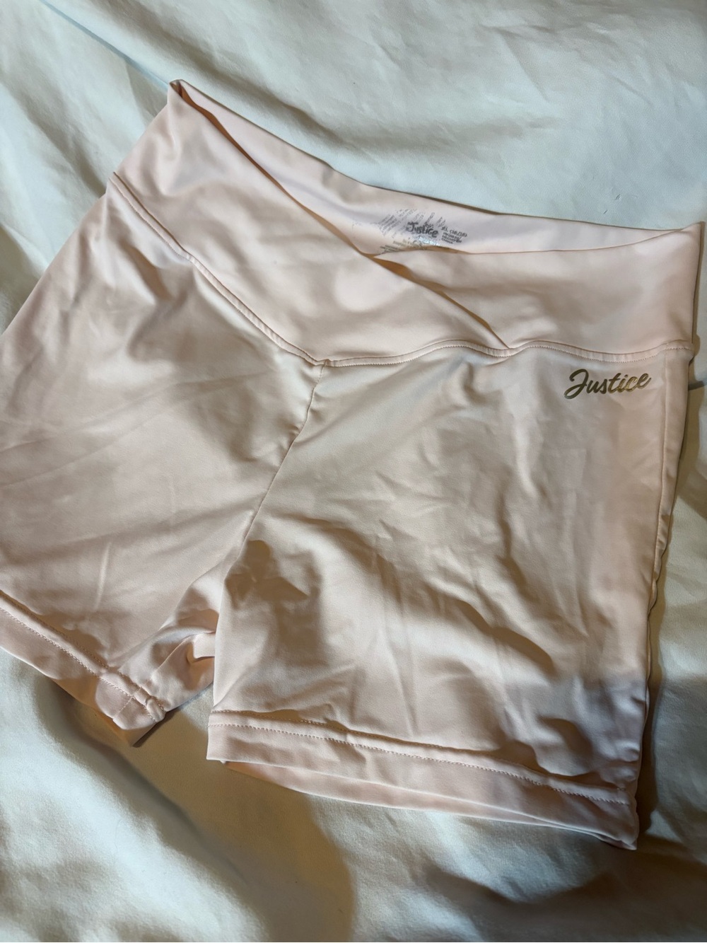 Justice Girls Light Pink Athletic Shorts - Picture 4 of 5